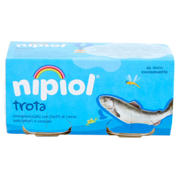nipiol trota omogeneizzato con filetti di pesce selezionati e verdure 2 x 80 g