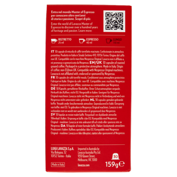 Lavazza Suerte Compatibile con Nespresso Original 30 Capsule 159 g