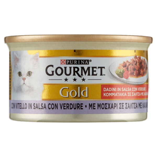 PURINA GOURMET Gold Dadini in Salsa con Verdure con Vitello in Salsa con Verdure 85 g
