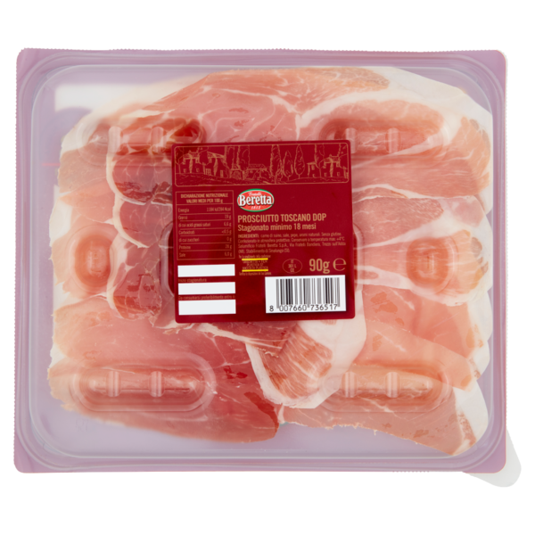 Fratelli Beretta Prosciutto Toscano DOP Stagionatura Minima 18 Mesi 90 g