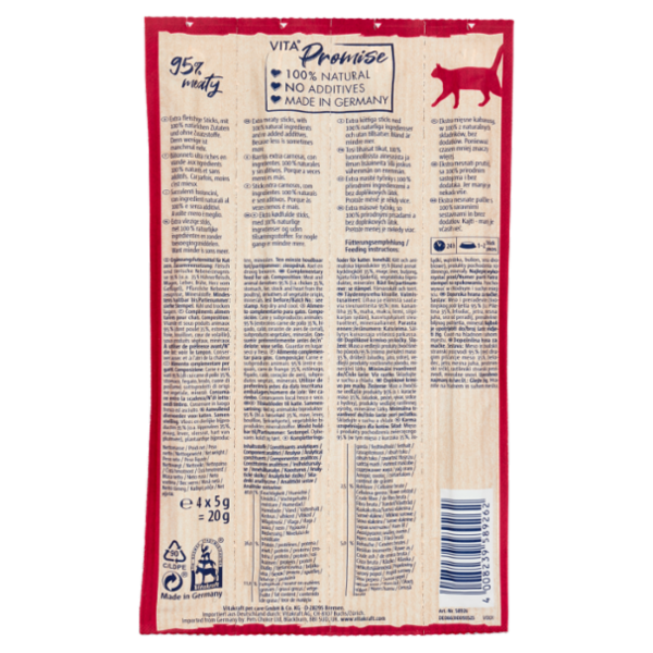 Vitakraft Vita Naturals Stick + Pollo 4 x 5 g