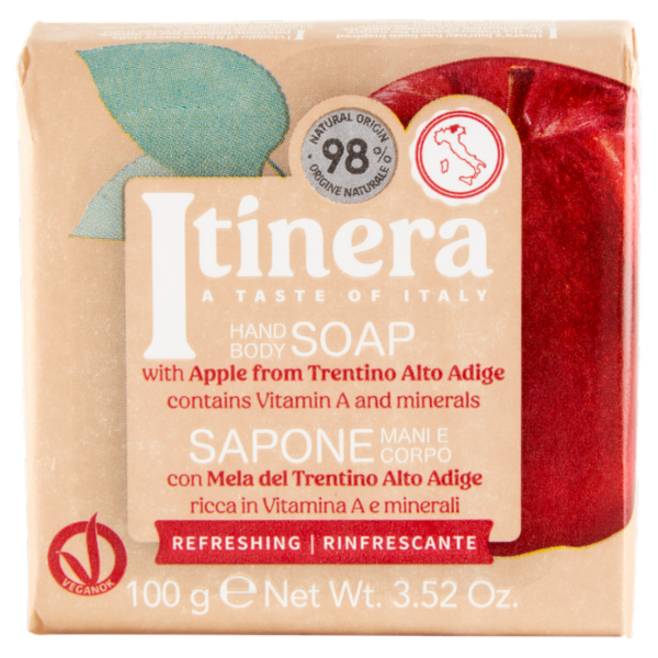 Itinera Sapone Mani e Corpo con Mela del Trentino Alto Adige Rinfrescante 100 g