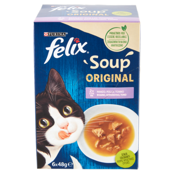 FELIX Soup Original (Manzo, Pollo, Tonno) 6 x 48 g