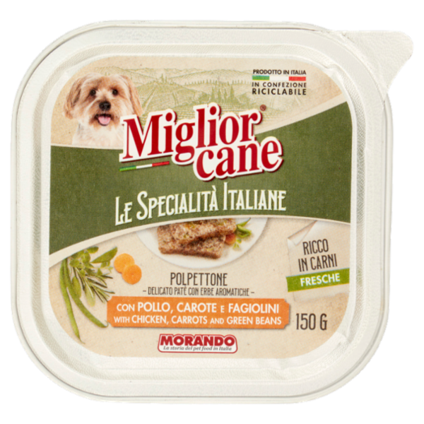Migliorcane Le Specialità Italiane Polpettone con Pollo, Carote e Fagiolini 150 G