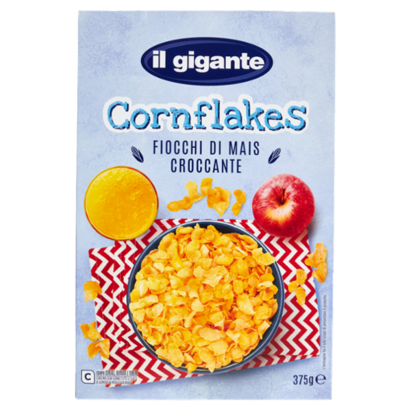IL GIGANTE Cornflakes Fiocchi di Mais Croccante 375 g