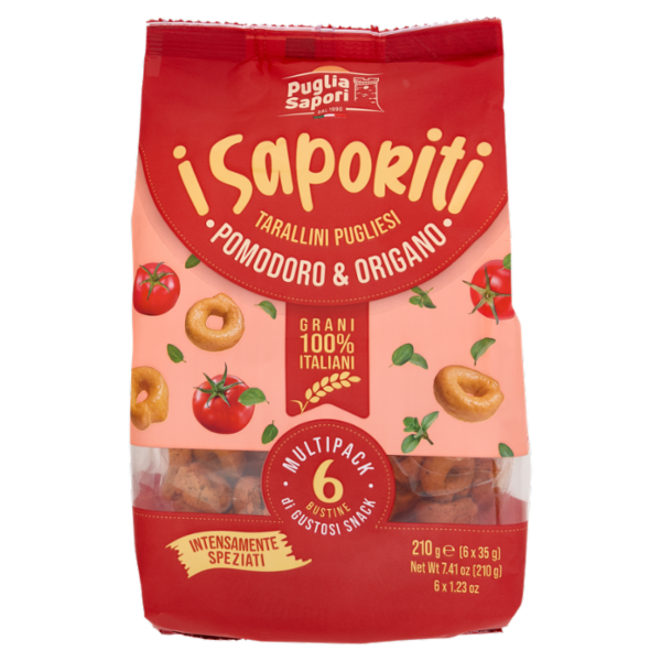 Puglia Sapori I Saporiti Tarallini Pugliesi Pomodoro & Origano 6 x 35 g