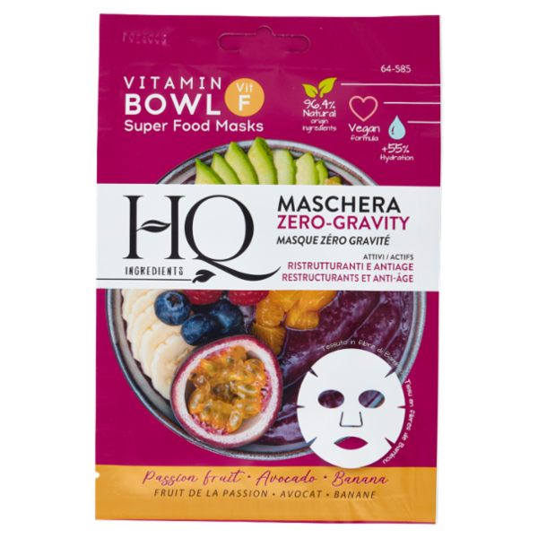 HQ Ingredients Maschera Zero-Gravity Passion fruit - Avocado - Banana