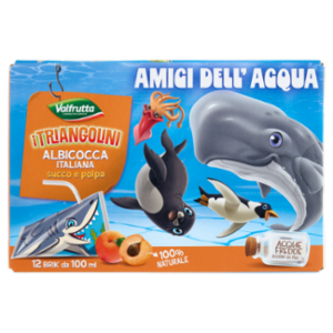 Valfrutta i Triangolini Albicocca Italiana Succo e Polpa Brik 12 x 100 Ml