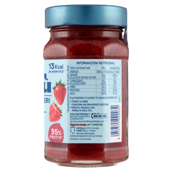 Rigoni di Asiago Natù Senza Zuccheri Aggiunti° Fragole bio 240 g