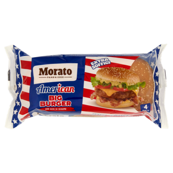 Morato American Big Burger con Semi di Sesamo 4 x 75 g