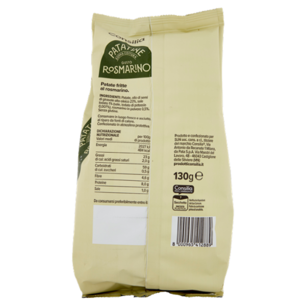 Consilia Optima Patatine Doppia Cottura Gusto Rosmarino 130 g