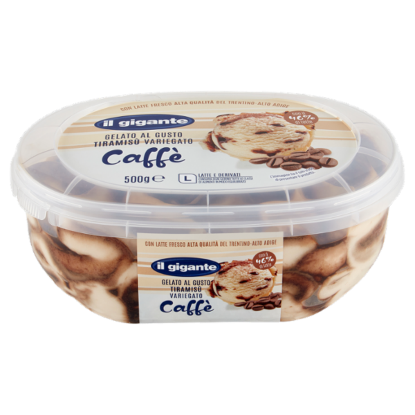 IL GIGANTE Gelato al Gusto Tiramisù Variegato Caffè 500 g