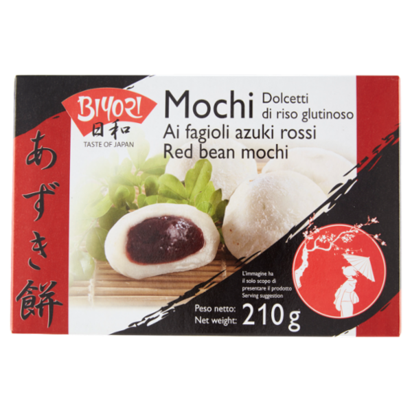 Biyori Mochi Dolcetti di riso glutinoso ai fagioli azuki rossi 6 x 35 g