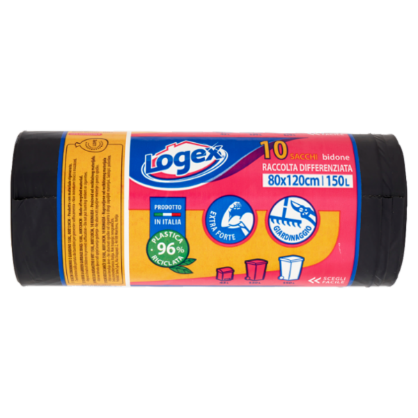 Logex Sacchi bidone Raccolta Differenziata 80x120cm 150L 10 pz