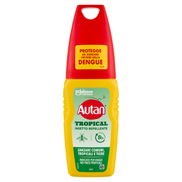 Autan Tropical Vapo Insetto Repellente e Antizanzare Comuni e Tropicali, 100ml