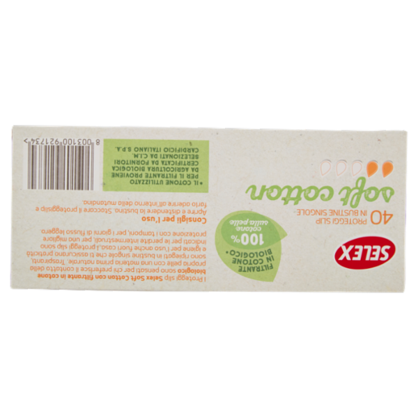 Selex Proteggi Slip in Cotone Biologico in Bustine Singole 40 pezzi