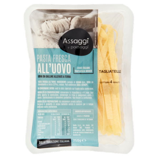 Assaggi e paesaggi Pasta Fresca all'Uovo Tagliatelle 250 g