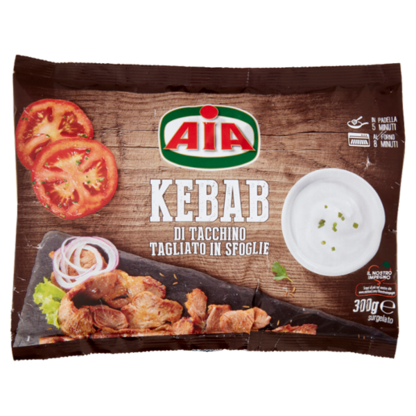 Aia Kebab di Tacchino Tagliato in Sfoglie surgelato 300 g