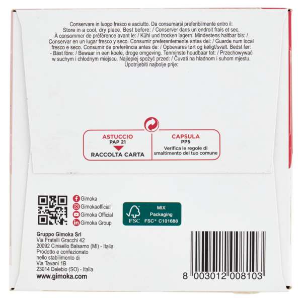 Gimoka Espresso Intenso Compatibile Nescafè* Dolce Gusto* 16 Capsule 112 g