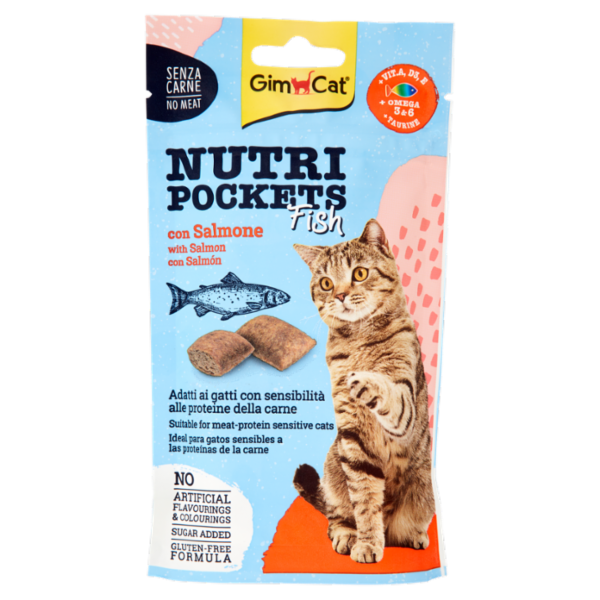 GimCat Nutri Pockets Fish con Salmone 60 g