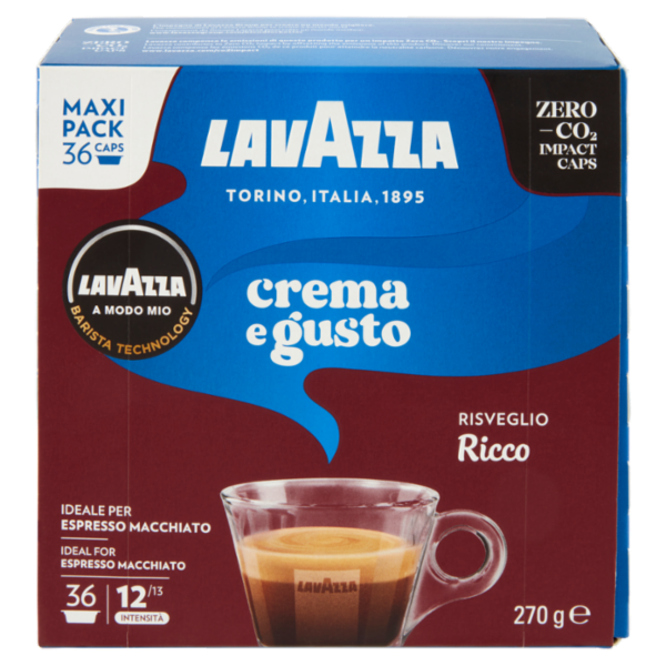 Lavazza A Modo Mio crema e gusto Ricco 36 Capsule 270 g
