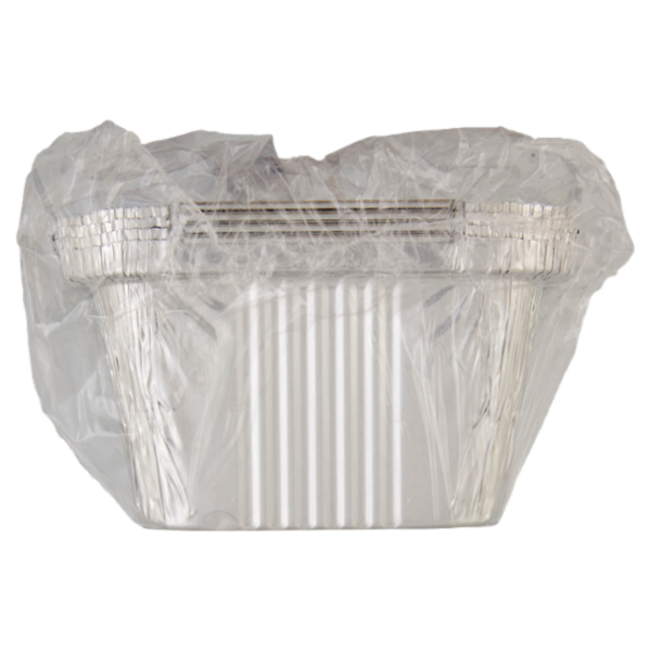 Selex Contenitore in Alluminio con Coperchio Plumcake 4 Porzioni 4 pezzi