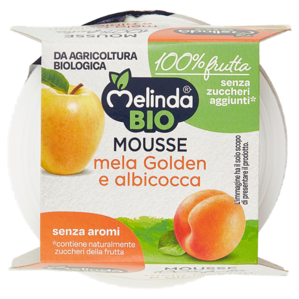 Melinda Bio Mousse mela Golden e albicocca 2 x 100 g