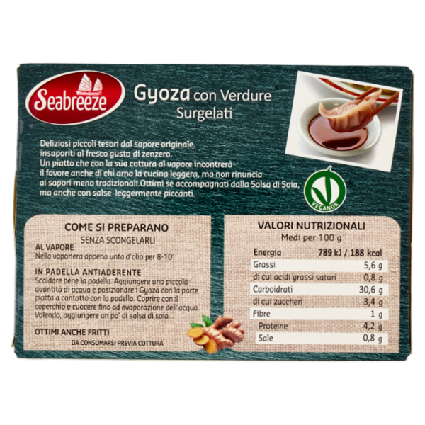 Seabreeze Gyoza con Verdure Surgelati 10 Pezzi 200 g
