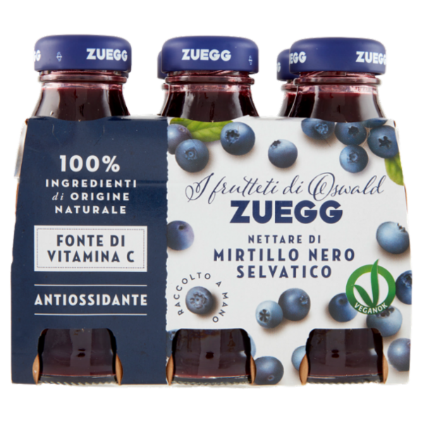 Zuegg I frutteti di Oswald Zuegg Nettare di Mirtillo Nero Selvatico 6 x 125 ml