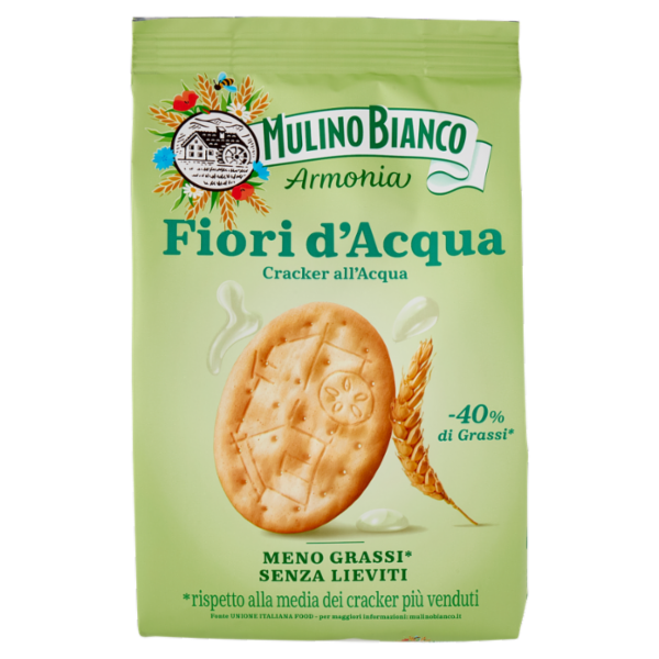 Mulino Bianco Armonia Fiori d'Acqua Cracker Senza Lievito Ricchi di Fibre 250g