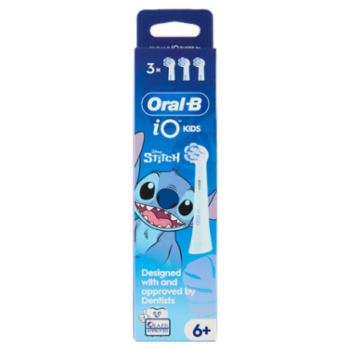 Oral-B IO Kids 6+ Testine Di Ricambio Per Spazzolino Elettrico Denti Ricaricabile Disney Stitch 3 Pz