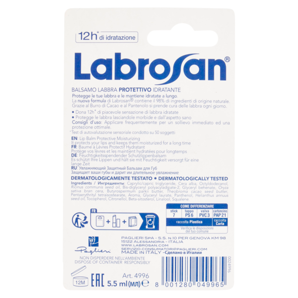 Labrosan Balsamo Labbra Protettivo Idratante 5.5 ml