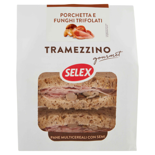 Selex Tramezzini Gourmet Farciti Porchetta e Funghi Trifolati 2x80 g