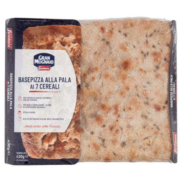 Molino Spadoni Gran Mugnaio Basepizza alla Pala ai 7 Cereali Surgelata 430 g
