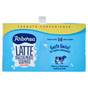 Arborea Latte Parzialmente Scremato UHT a Lunga Conservazione 6 x 1000 Ml