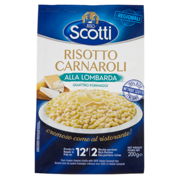 Riso Scotti i Regionali Risotto Carnaroli alla Lombarda Quattro Formaggi 200 g