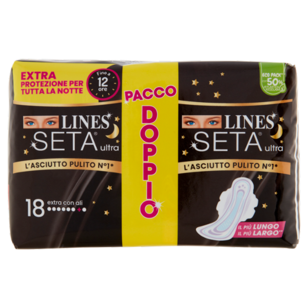 Lines Seta ultra extra con ali 18 pz