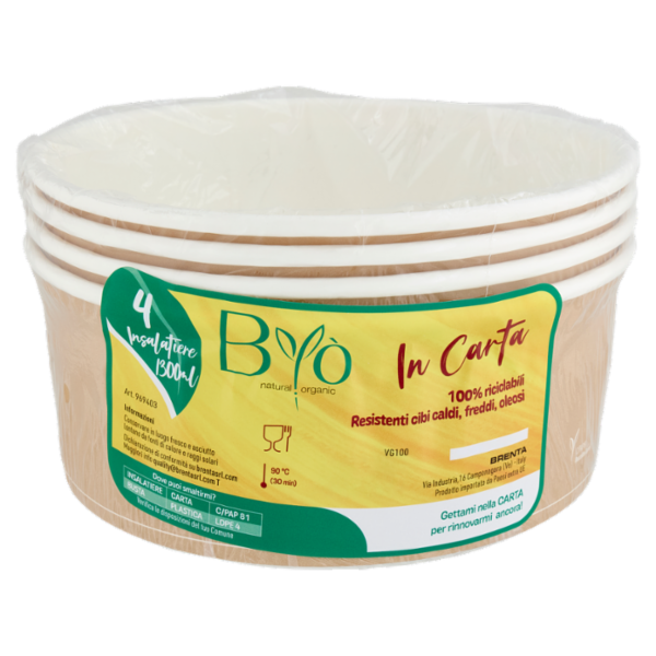 Biò Insalatiere 1300 ml in Carta 4 pz