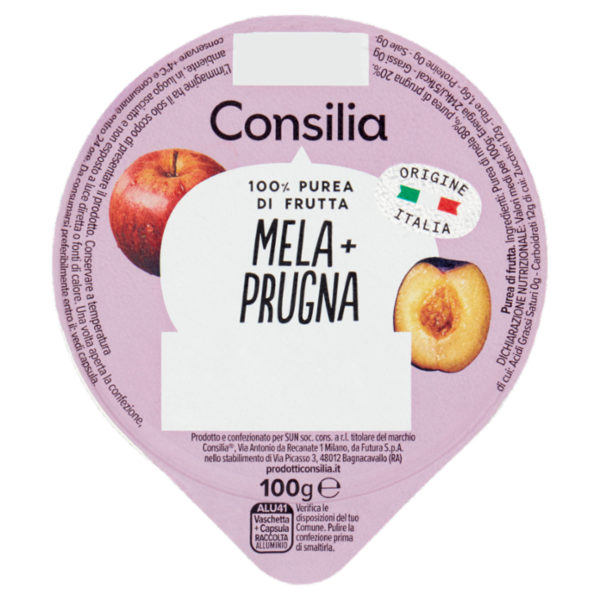 Consilia Polpa di Mela e Prugna 100 g