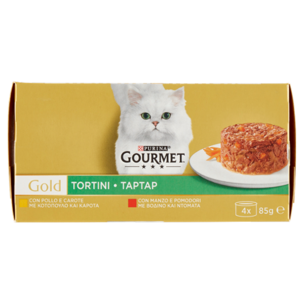 PURINA GOURMET Gold Tortini Pollo & Carote / Manzo & Pomodori 4 x 85 g