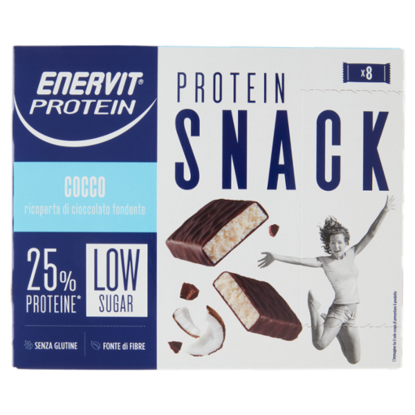 Enervit Protein Low Sugar Protein Snack Cocco 8 x 27 g