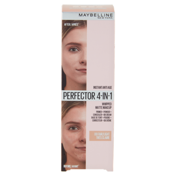 Maybelline New York Fondotinta Perfezionante Instant Perfector, 4 Prodotti in 1, Fair Light, 30 ml