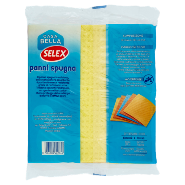 Selex Casa Bella Panni Spugna Multiuso 5 pezzi