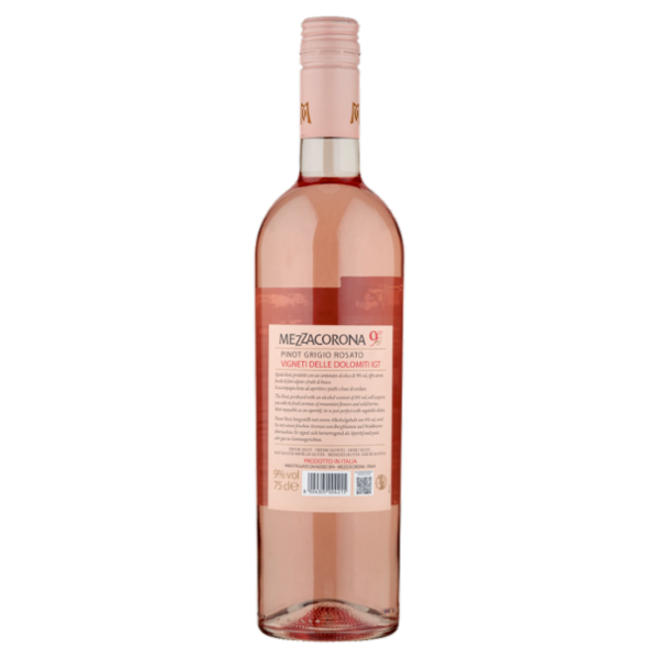 Mezzacorona 9% vol Pinot Grigio Rosé Vigneti delle Dolomiti IGT 75 cl