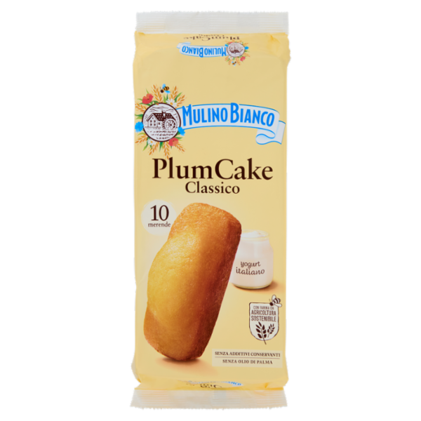 Mulino Bianco Plumcake Classico Merenda con Yogurt Italiano 10 pezzi 330g