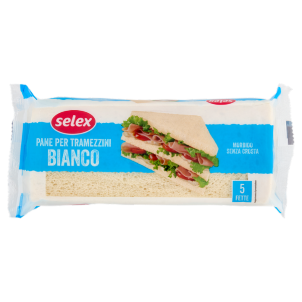 Selex Pane per Tramezzini Bianco con Olio di Semi di Girasole Alto Oleico 250 g