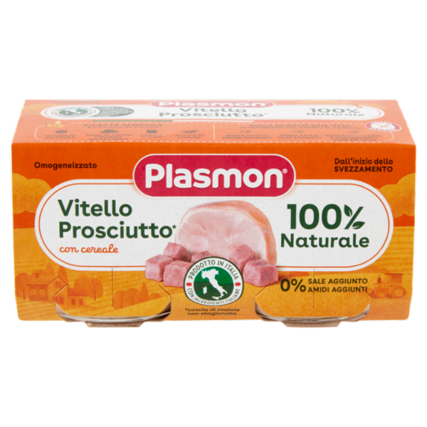 Plasmon Omogeneizzato Vitello Prosciutto* con cereale 2 x 80 g