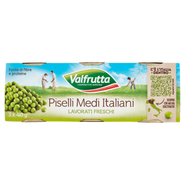 Valfrutta Piselli Medi Italiani 3 x 410 g