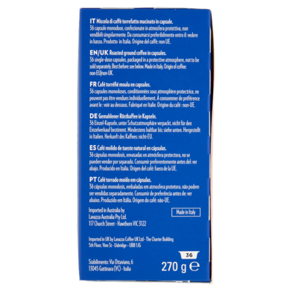 Lavazza A Modo Mio crema e gusto Forte 36 Capsule 270 g