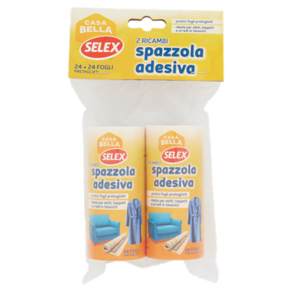 Selex Casa Bella Ricambi per Spazzola Adesiva 2 pezzi da 24